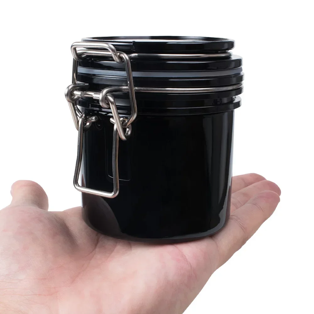 Latas de plástico caixa de armazenamento de cílios casos de cílios acessórios cosméticos organizador de cílios caixa de armazenamento preta pote