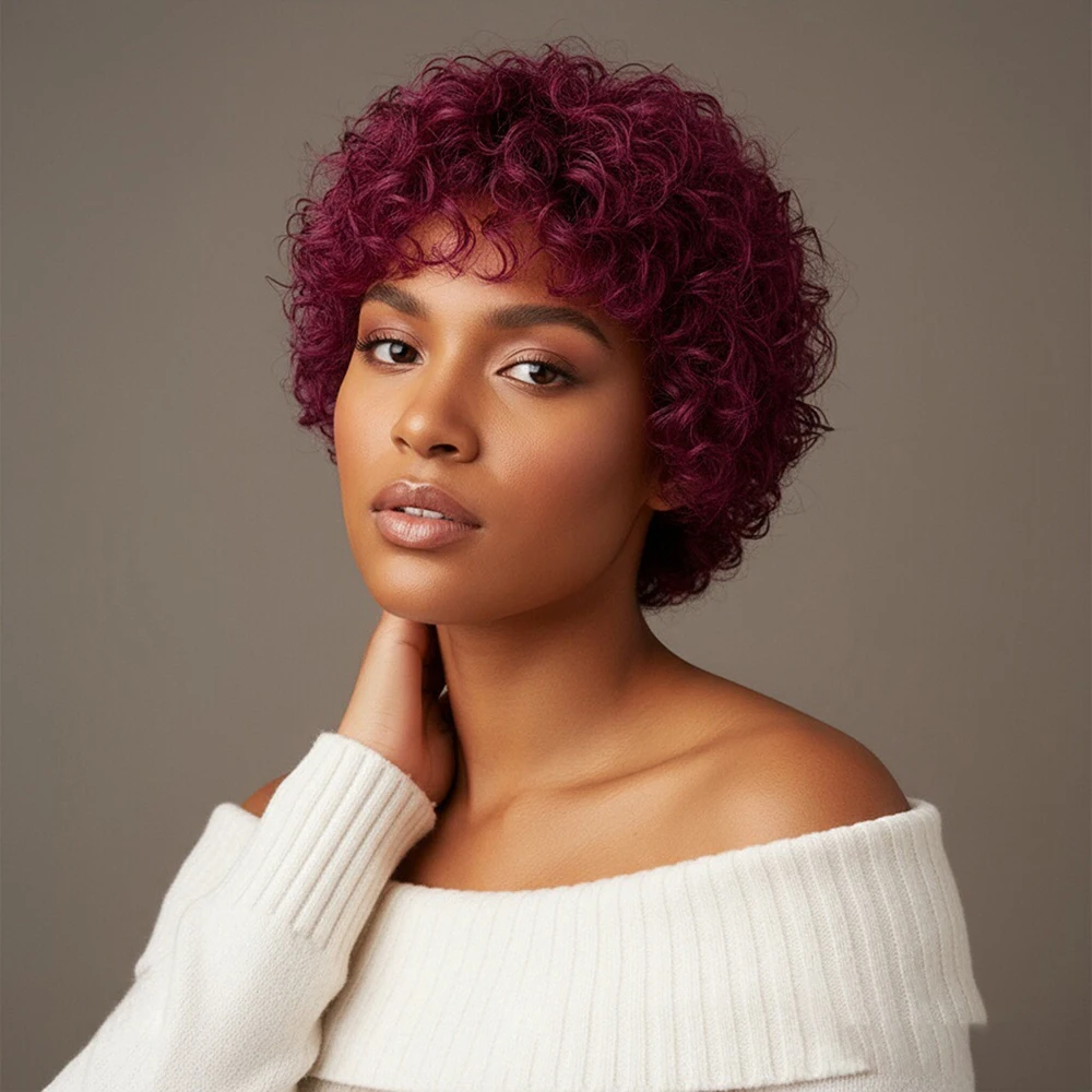 Burgundy Short Pixi… - image