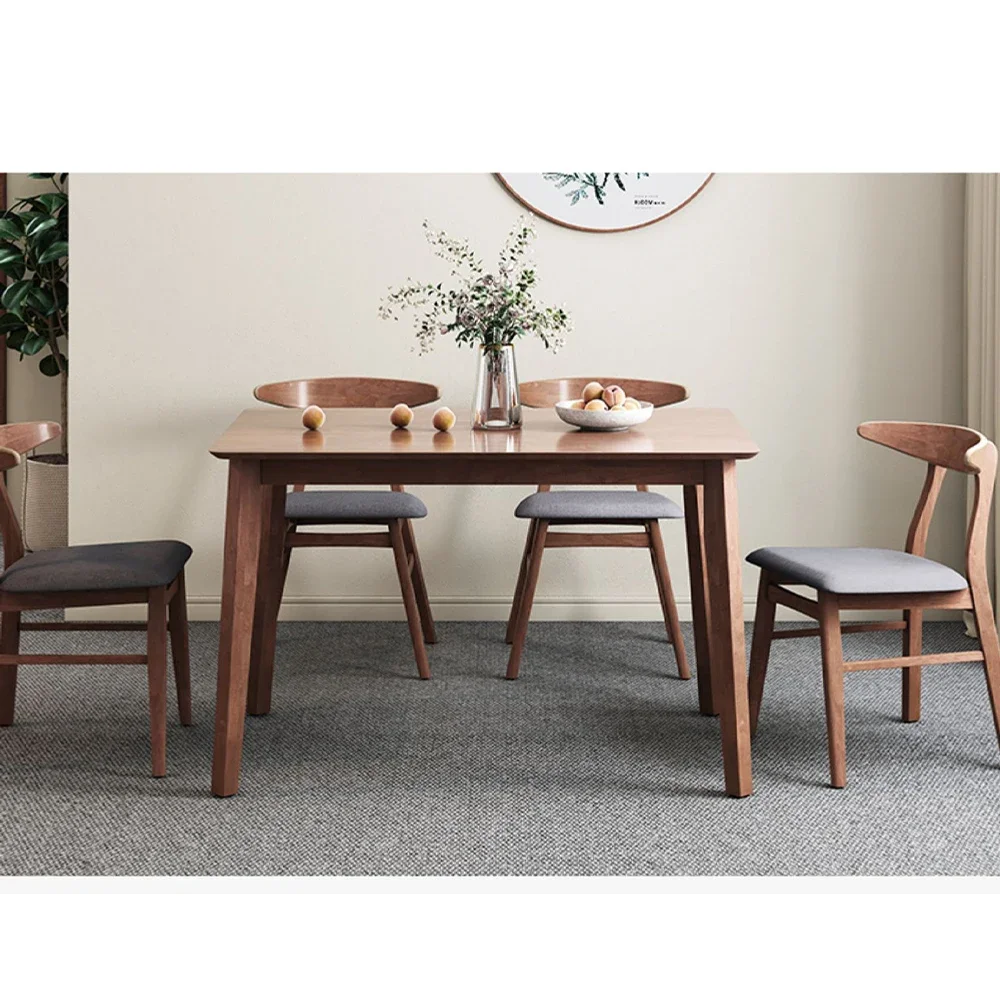 Wooden Dining Table Set for Home Restaurant Hotel Dinning Room Furniture Set with 4 6 8 Seater and Chairs