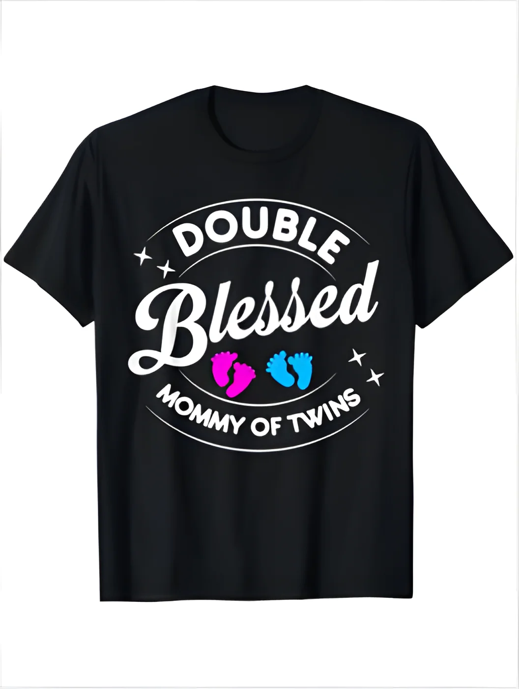 Twin Mom's Double Blessings Baby Party T-shirt