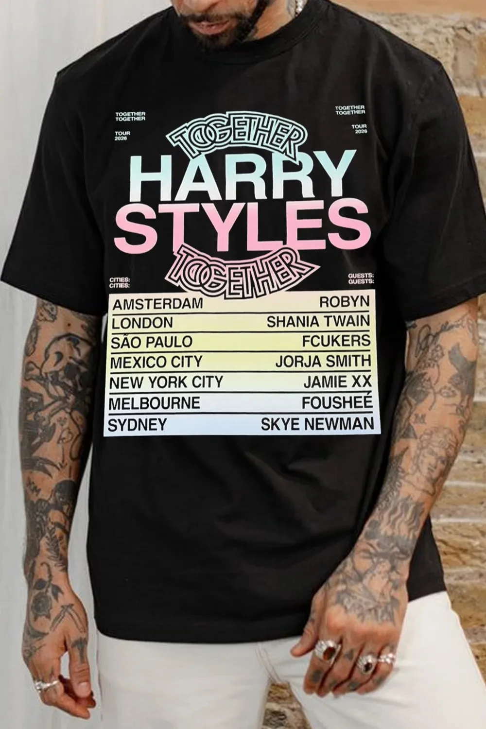 2026 Harry Styles Printed Cotton T-shirt Men's Summer Casual Top Short Sleeve Classic Male Women Tee Unisex