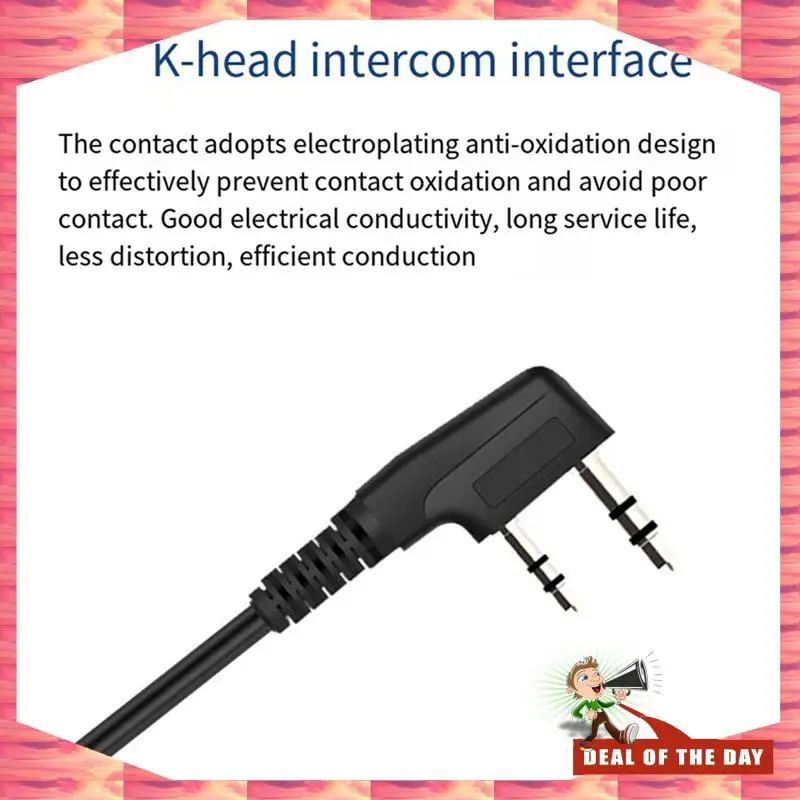 

24-Hour Delivery 2X Intercom Throat Microphone Headset Throat Vibration For Baofeng BF-UV5R 888S 82 Throat-Controlled Air Duct H