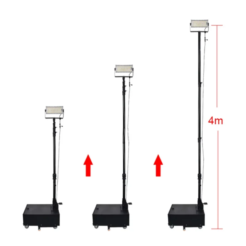 

Portable telescopic led flood lighting tower trailer mobile 4m outdoor light tower working light