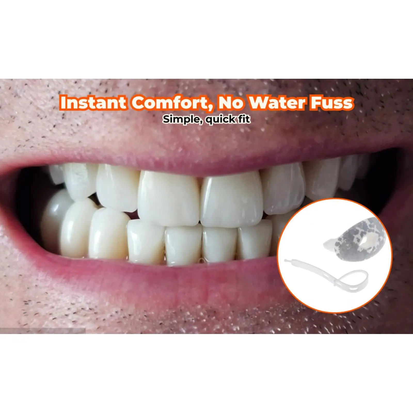 Adult Mouthpiece Gum Shield Shock Absorbing Mouthguard for Lacrosse Rugby Football Ice Hockey and Contact Sports