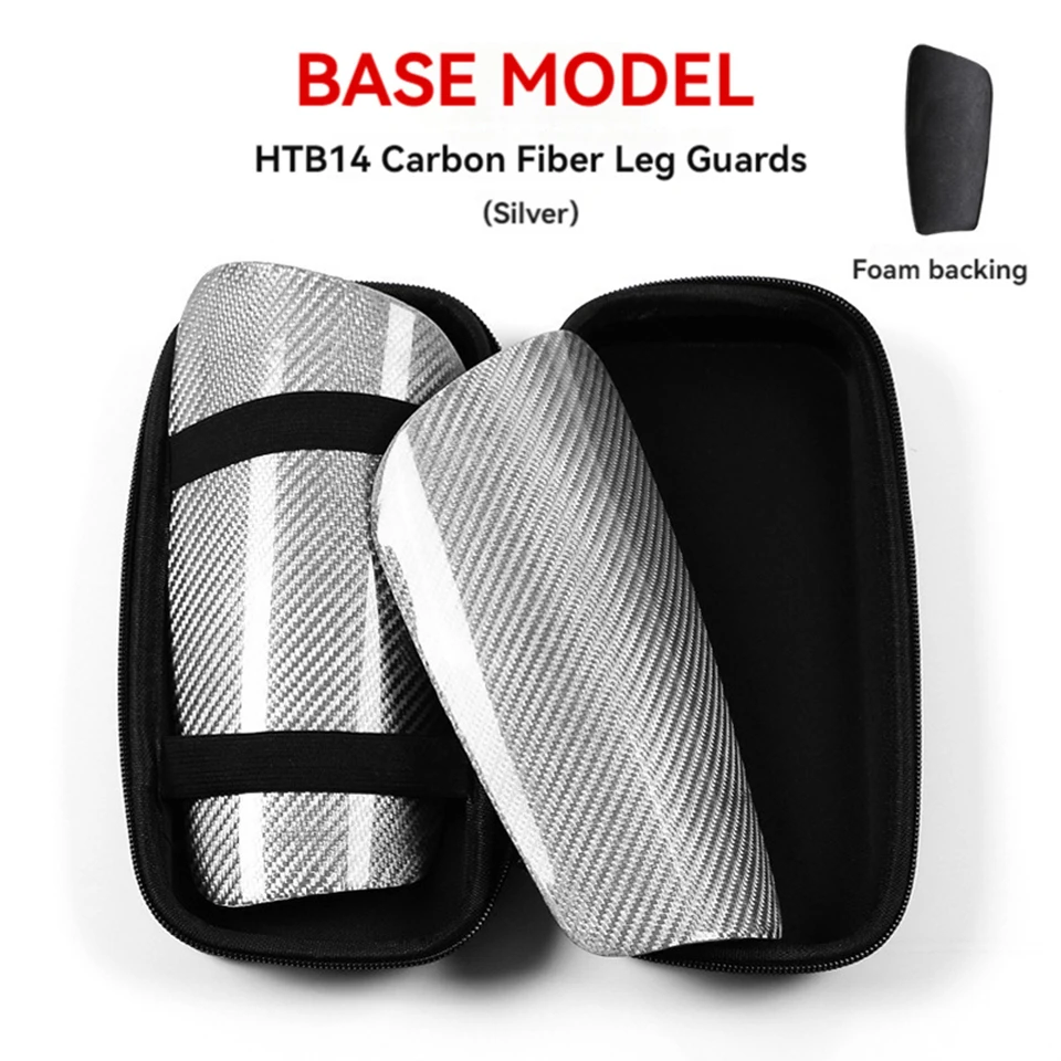 LOOGDEEL Carbon Fiber Soccer Shin Guards With Portable Carrying Case Leg Protection Board Super Strong Shock Resistance Adult