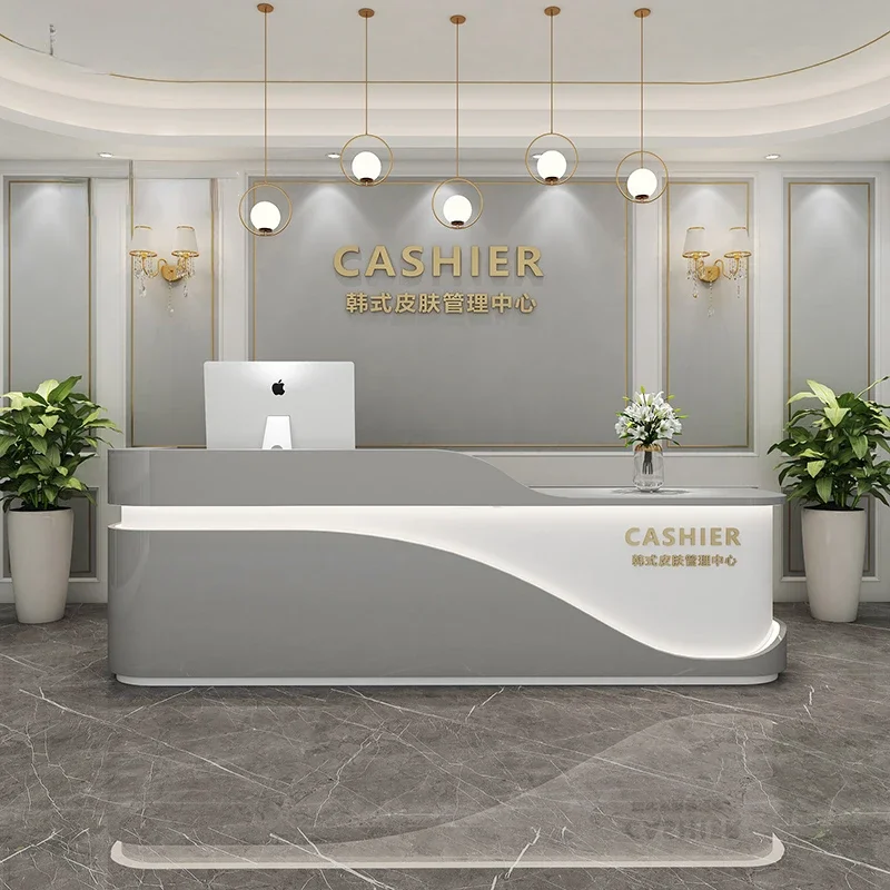 Modern Office Reception Desks Beauty Salon Bar Cashier Desk Dental Clinic Reception Desk Simple Clothing Store Counter Tables