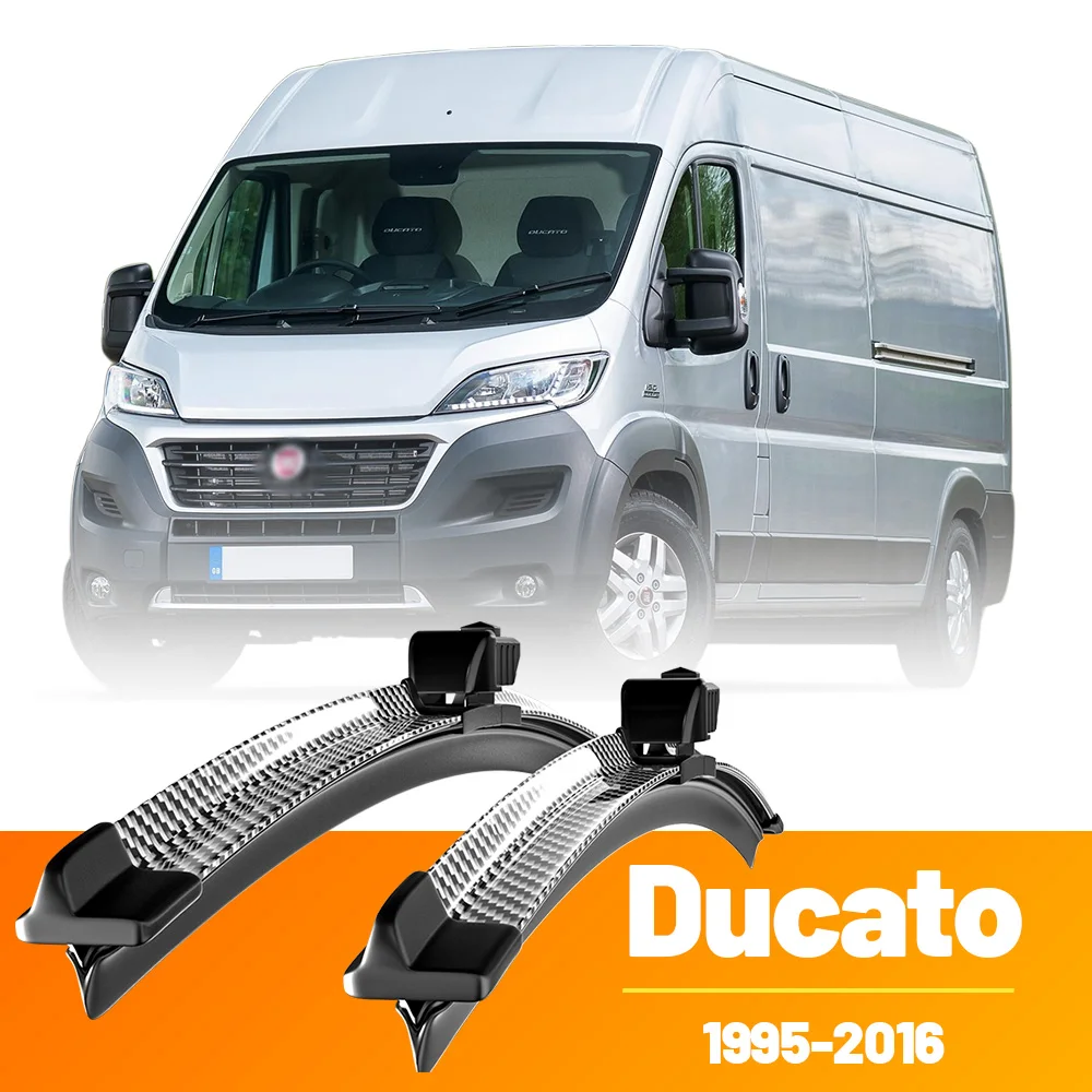 

2 шт., щетки стеклоочистителя переднего стекла, дворники из углеродного волокна для Fiat Ducato 1995-2016 1996 2000 2005 2006 2007 2009 2010