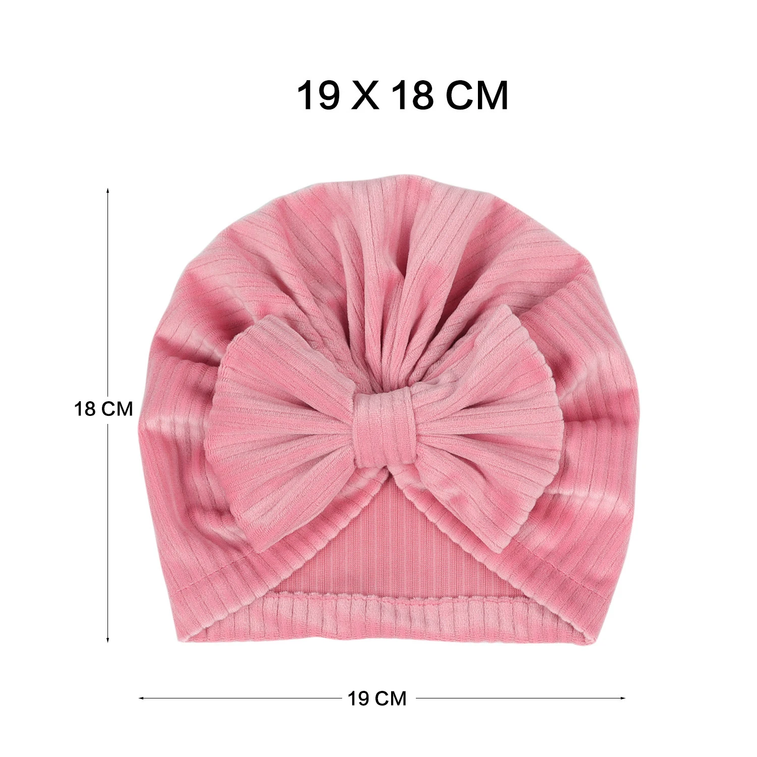 Infant Beanie Hat Baby Hospital Hat Bowtie Knot Turban Hats Corduroy Headwear Beanies for 0-2 Year Girl Photo Accessories