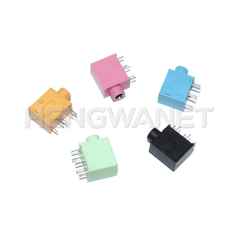 5pcs 3.5MM Audio Headphone Jack Connector PJ-325 Stereo Audio Earphone Connectors 3.5 PJ-325 Audio Jack Socket Multicolor