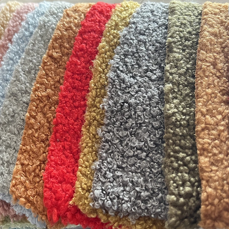 Tissu Teddy en velours à petits grains imitation cachemire, polaire chaude pour manteau, canapé, jouet et couture DIY