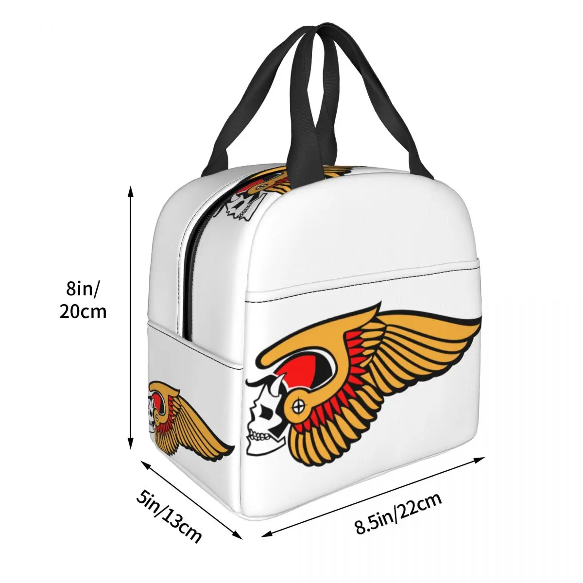 Custom Hell HAMC Angel Motorcycle Club borse da pranzo isolate per il campeggio Travel Motor Race Portable Thermal Cooler Lunch Box Kids