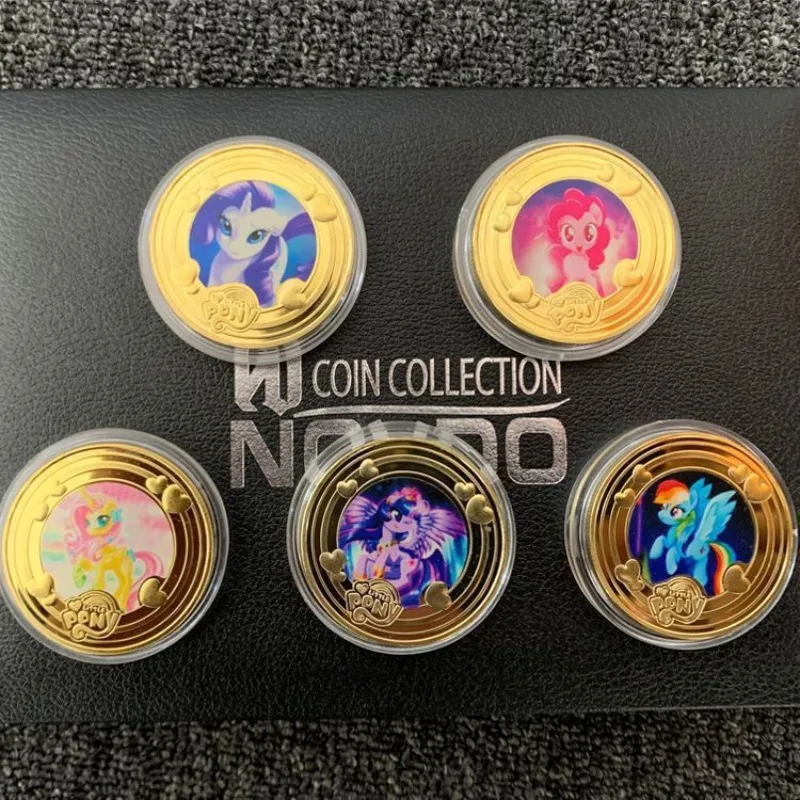 My Little Pony Rourou anime peripheral cartoon kawaii collectible coins commemorative coins creative birthday gifts wholesale