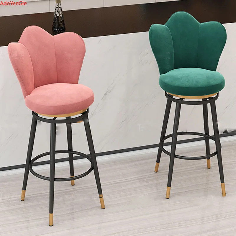 Stylish Designer Bar Chairs Modern Metal Round Gold Design Nordic Chair Minimalist Comfortable Barkrukken Home Furniture