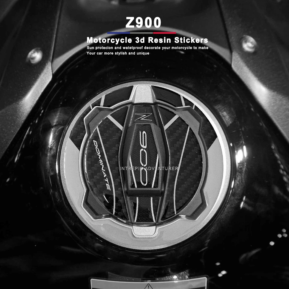 

For Kawasaki Z900 2018-2025 2024 2023 Motorcycle Tank Cap Protective Sticker 3D Epoxy Resin Decals Waterproof