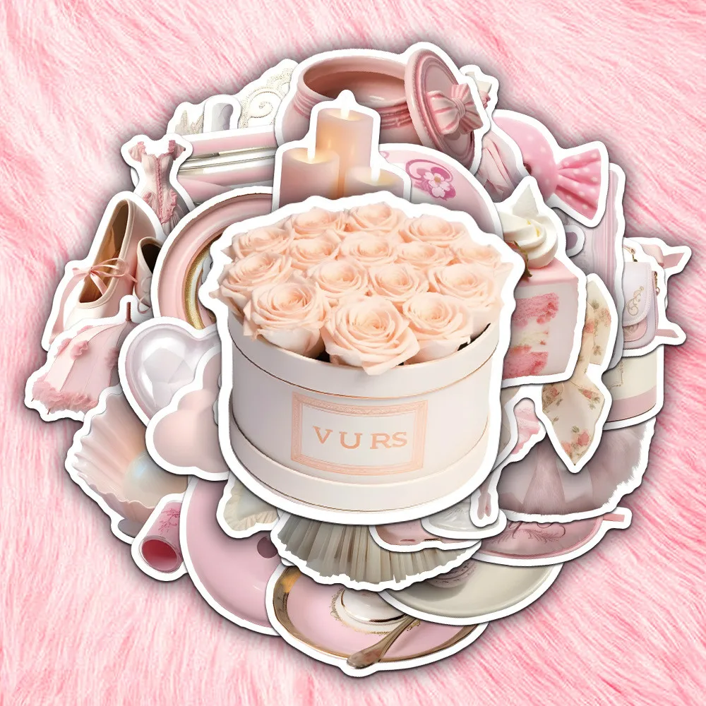 

50 шт./упак. креативные наклейки с розовой рукой для девочек — водонепроницаемый декор для бутылок с водой, планшетов (магазин аниме Worlds)