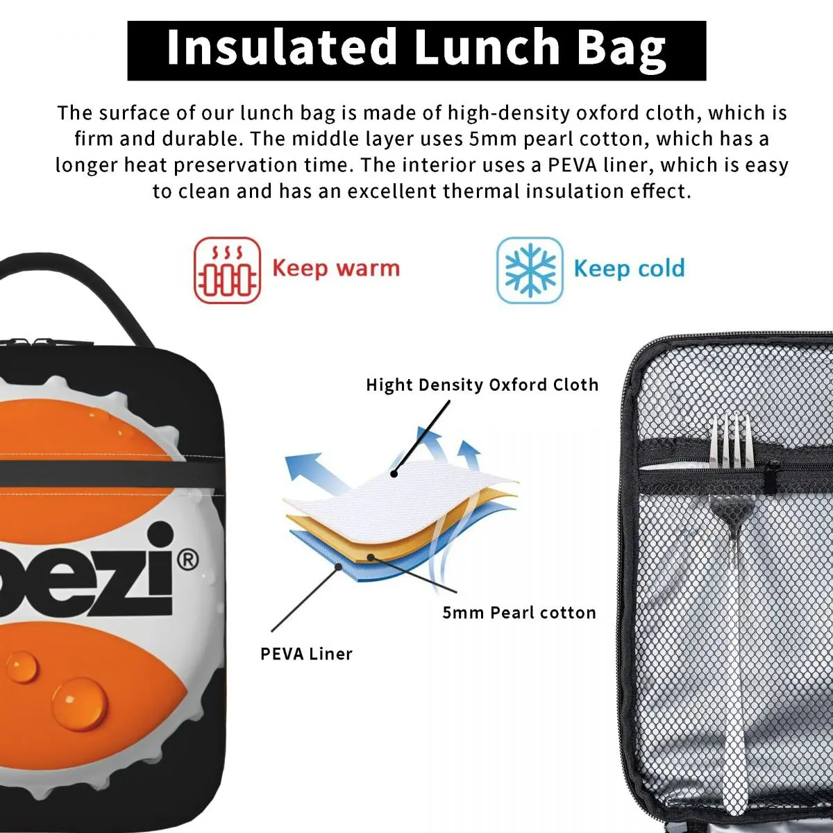 Paulaner Spezi โลโก้ถุงอาหารกลางวันความงามกล่องอาหารกลางวันสําหรับชายปิคนิคแบบพกพา Cooler กระเป๋ากันน้ําพิมพ์ Thermal Tote กระเป๋าถือ