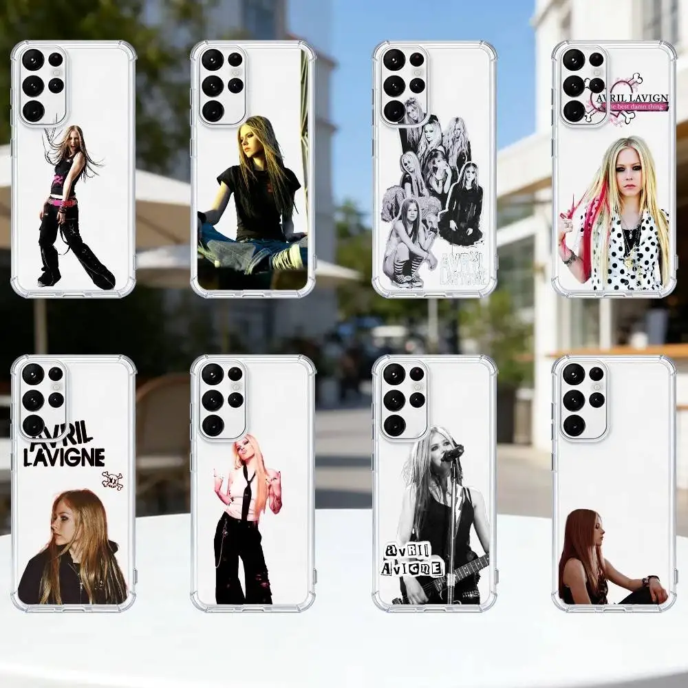 Singer A-Avril lavigneS fashion  phone Case For Samsung S25,24,21,22,23,30,Ultra,20,Plus,Fe,Lite,Note Transparent Cover