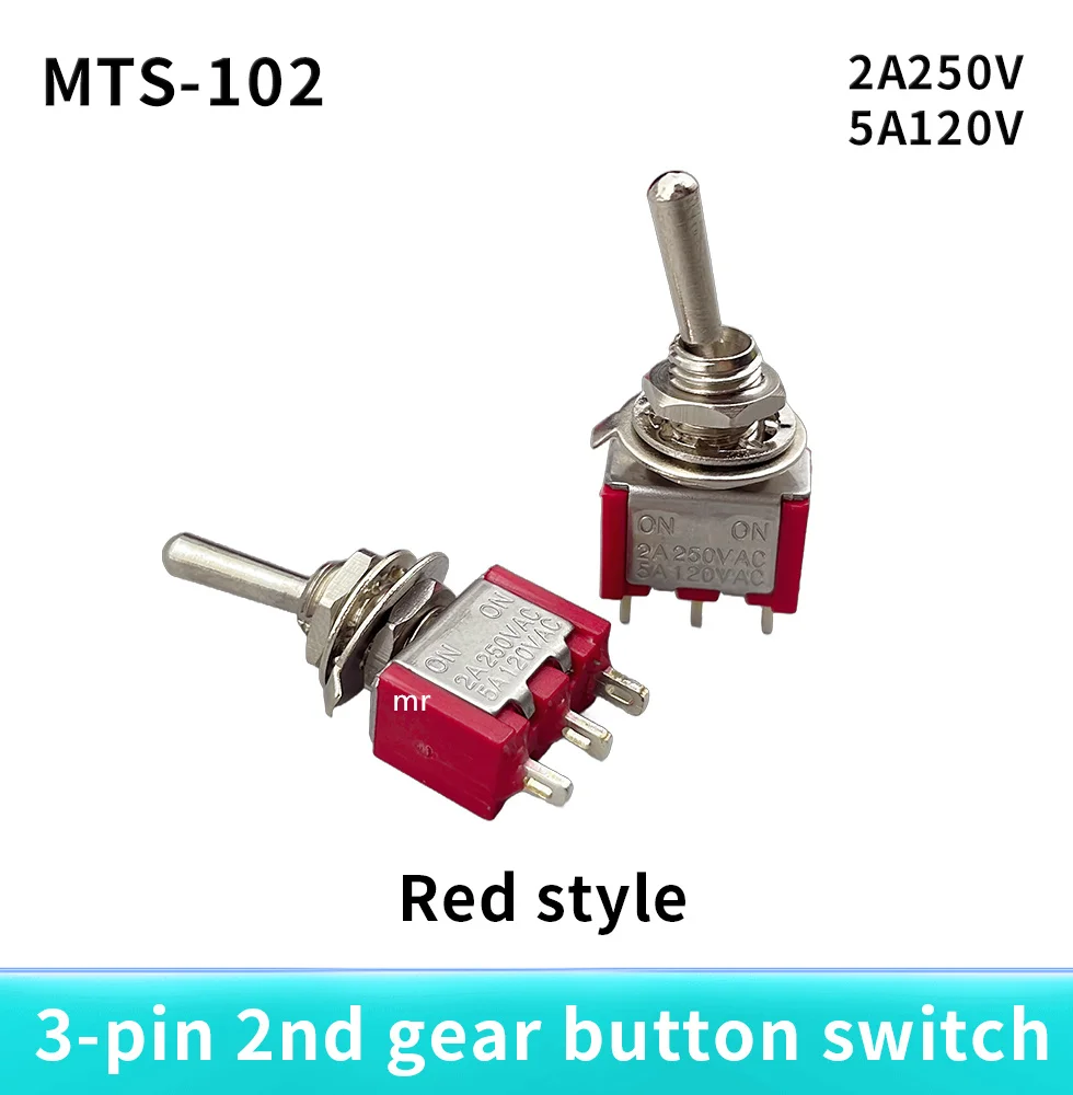 MTS-102  3 foot 2 rocker switch gear MTS 102 toggle switch toggle switchButton switch MTS-102 Rocker arm switch 3-pin