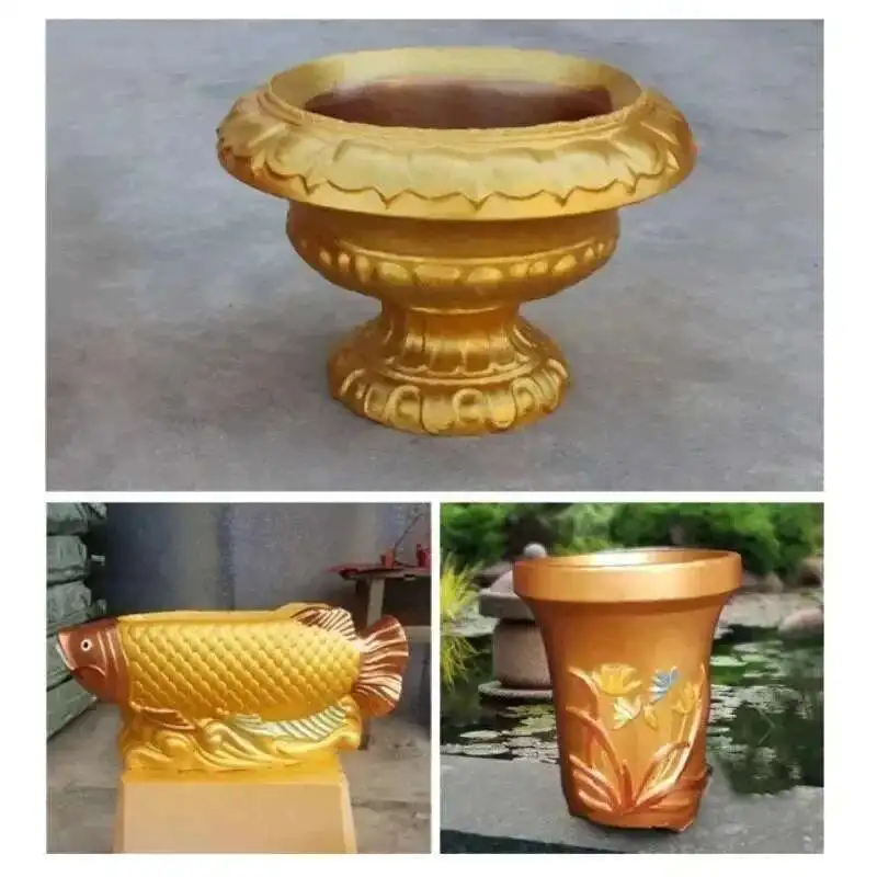 Thickened Mold for Home Garden Buildings Garden Decoration ABS Plastic Flower Pot Molds Gardening Round Flowerpots Mould w