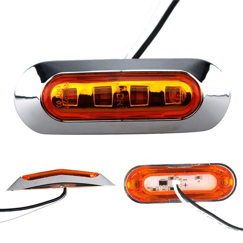 Good Selling Rectangular 10-30V 4 LED Multi-Color Side Light for Car Truck