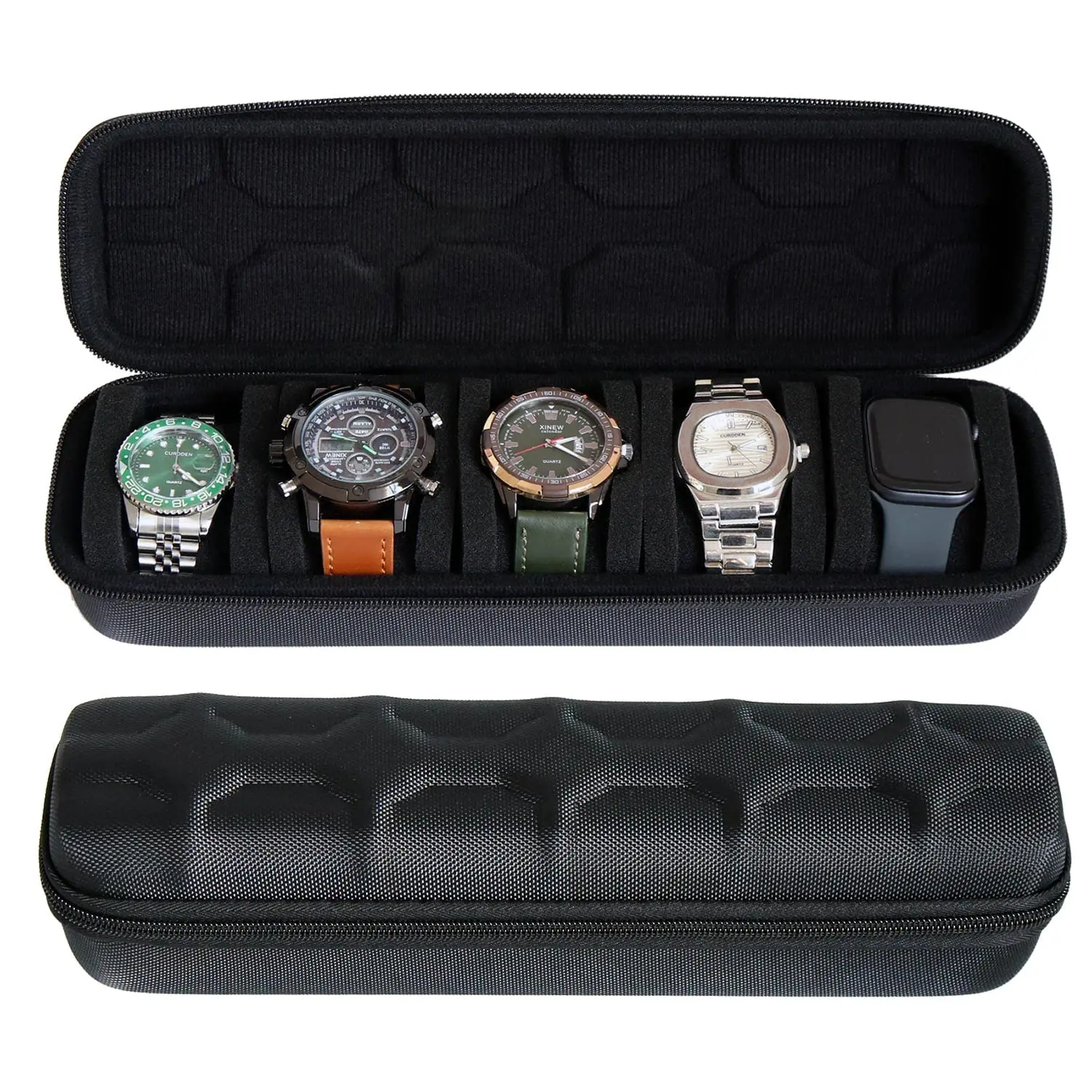 Watch Box Organizer For Men or Women，Watch Travel Case Portable Storage Watch Display Holder for Wristwatches and Smart Watches