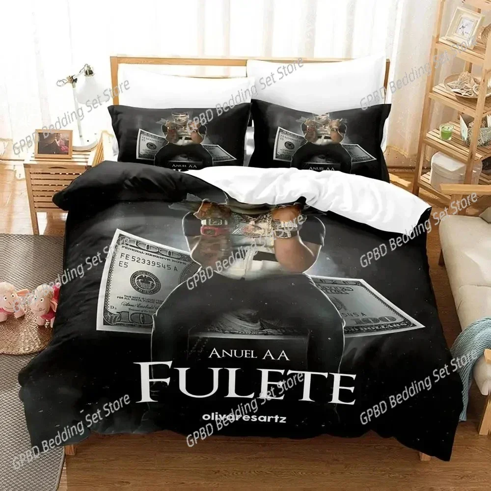 

Anuel Aa Real Hasta La Muerte 3D NEW Duvet Cover Pillowcase Bedding Set Adult Boy Girl Bedroom Decoration Single Double Large