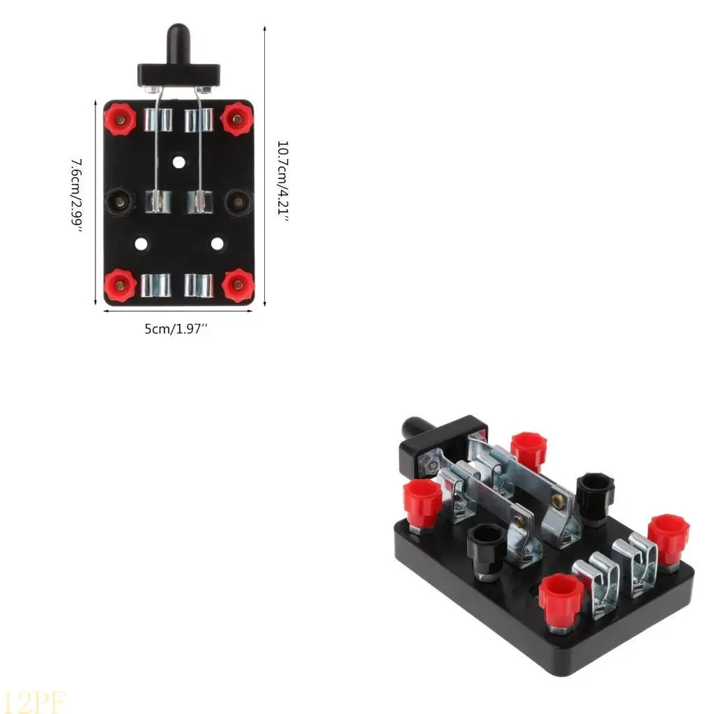 12PF Experiment Test School Knife Switch Double Pole Double Throw Toggle Switch