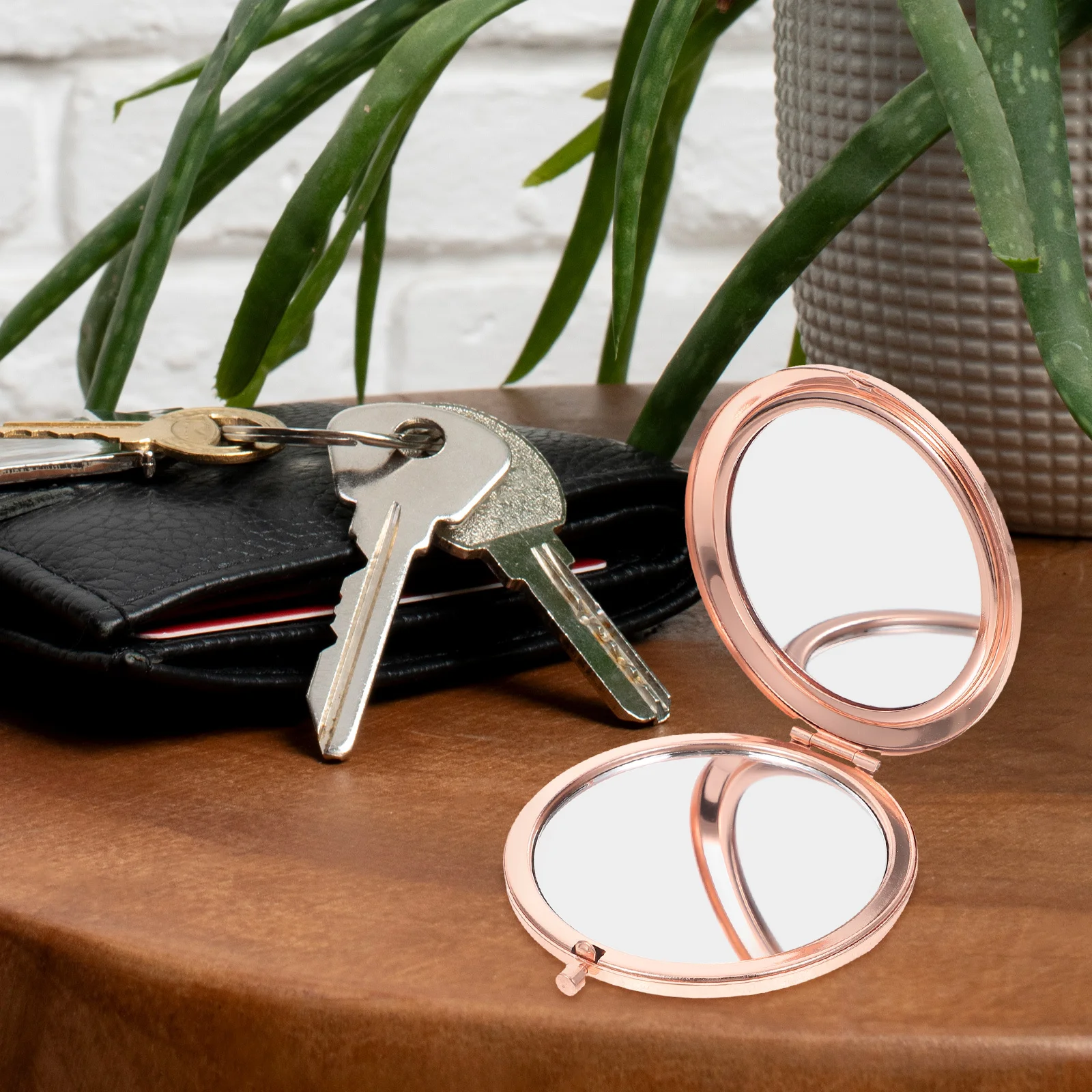 

Mini Folding Makeup Mirror Portable Rhinestone Round Compact Travel Size Mirror for Purse Compact Mirrors Bulk