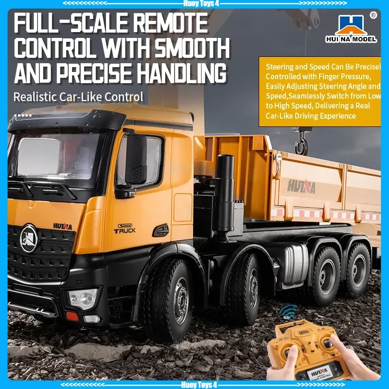 

Новый радиоуправляемый самосвал Huina 1538, 2,4 ГГц, 26 каналов, модель RC, игрушка-подарок с откидным кузовом