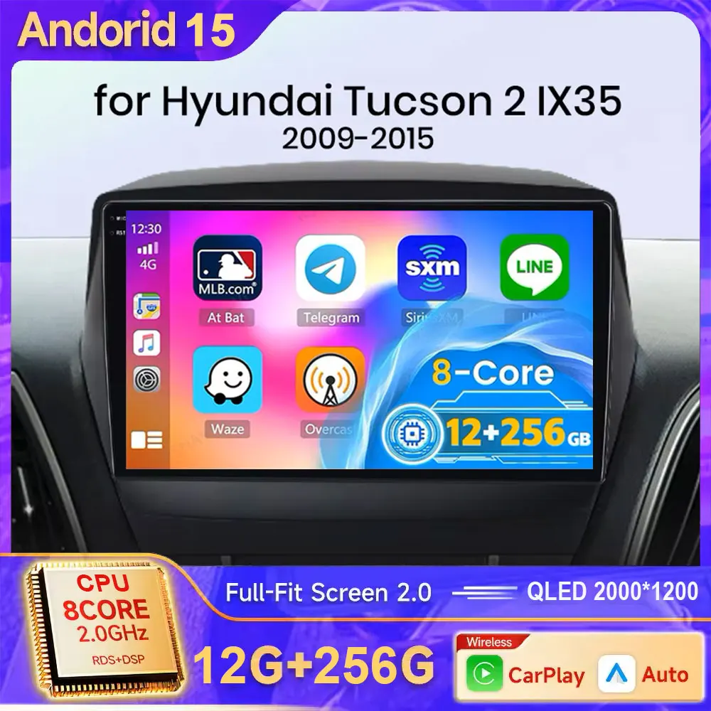 2 Din Android 15 4G Car Radio Multimidia Video Player Navigation GPS For ix35 Hyundai Tucson 2 LM IX35 2009-2015 2din dvd