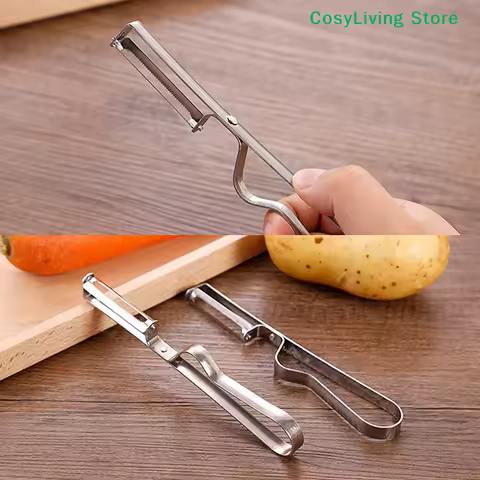 Stainless Steel Multi-function Vegetable Fruit Peeler Potato Carrot Peeling Knife Kitchen Gadgets Thickened Handle Easy To Clean
