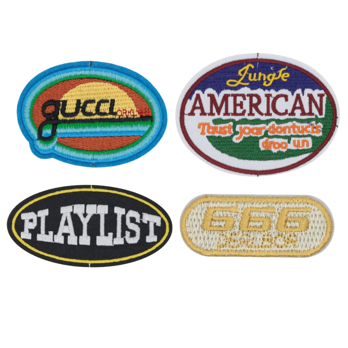 

Oval English Embroidery Cloth Sticker Letter Badge Patch Computer Embroidery Clothing Accessories DIY Patch Sticker parches para