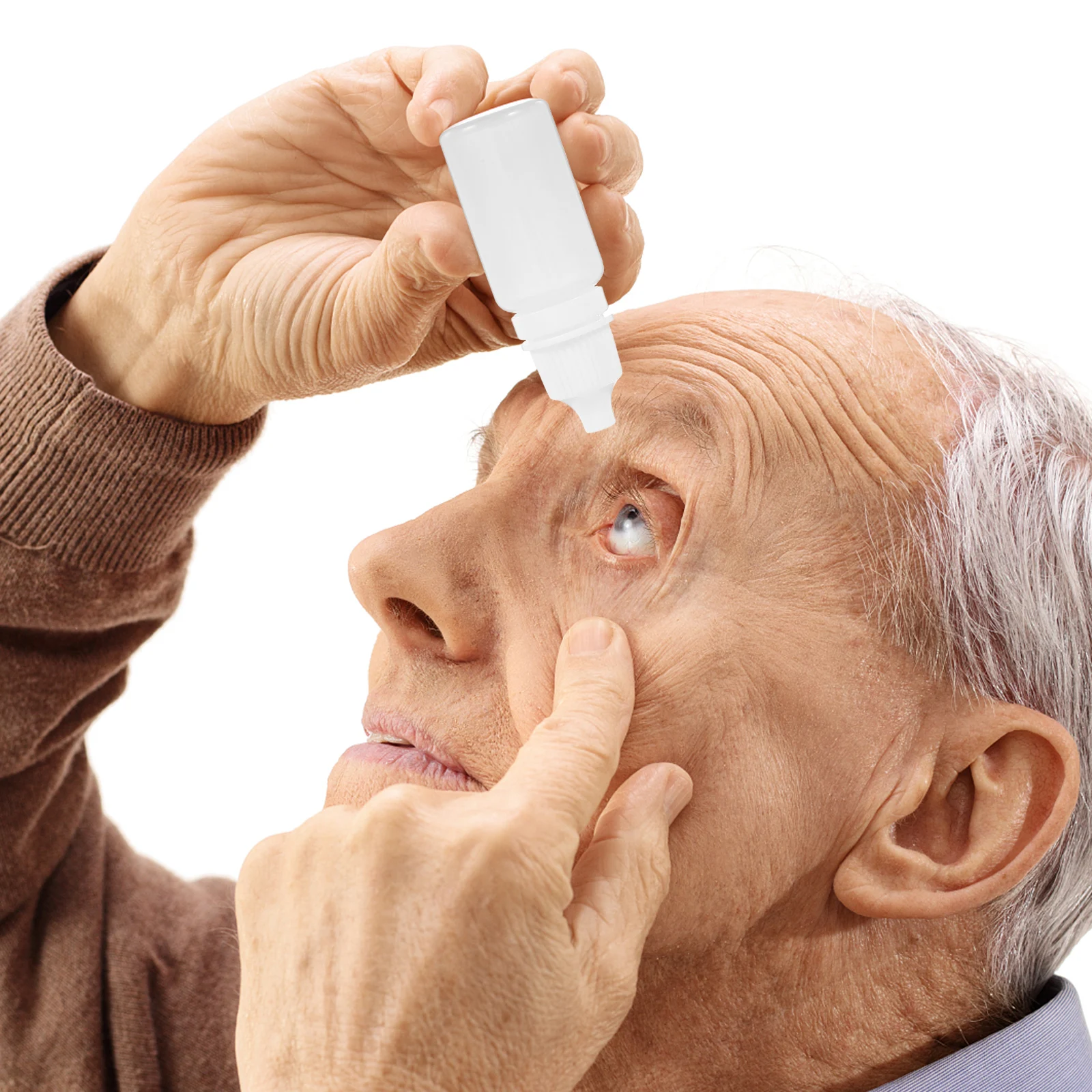 

10 Pcs Eye Drop Bottle Liquid Sample Bottles Empty Plastic Dropper Dropping Essential Oil White Squeeze Travel