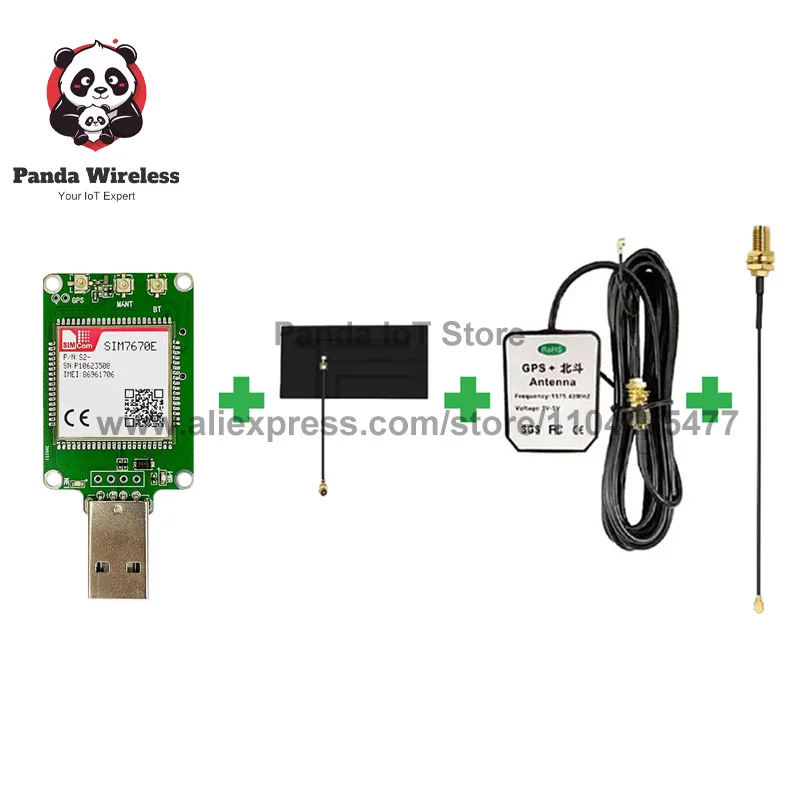 

SIM7670E SIM7670E-MNGV SIM7670E-LNGV LTE CAT1 USB-ключ с GPS 1 шт. LTE-FDD: B1/B3/B5/B7/B8/B20/B28 LTE CAT1 + чип Qualcomm