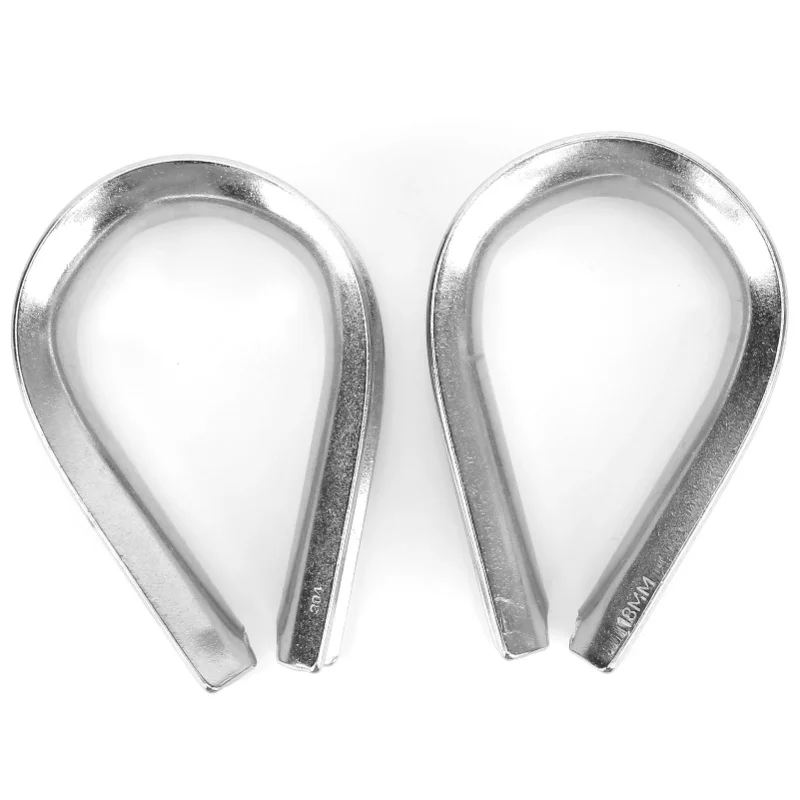 

18MM Stainless Steel Marine Wire Rope Clamp Cable Protective Ring Thimbles Clamps