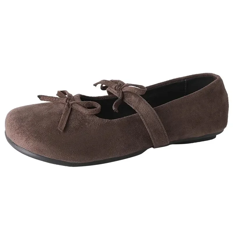 New Bow Red Mary Jane Shoes, Children's Fashion Matching Skirt, Flat Sole, Single Shoe Trend