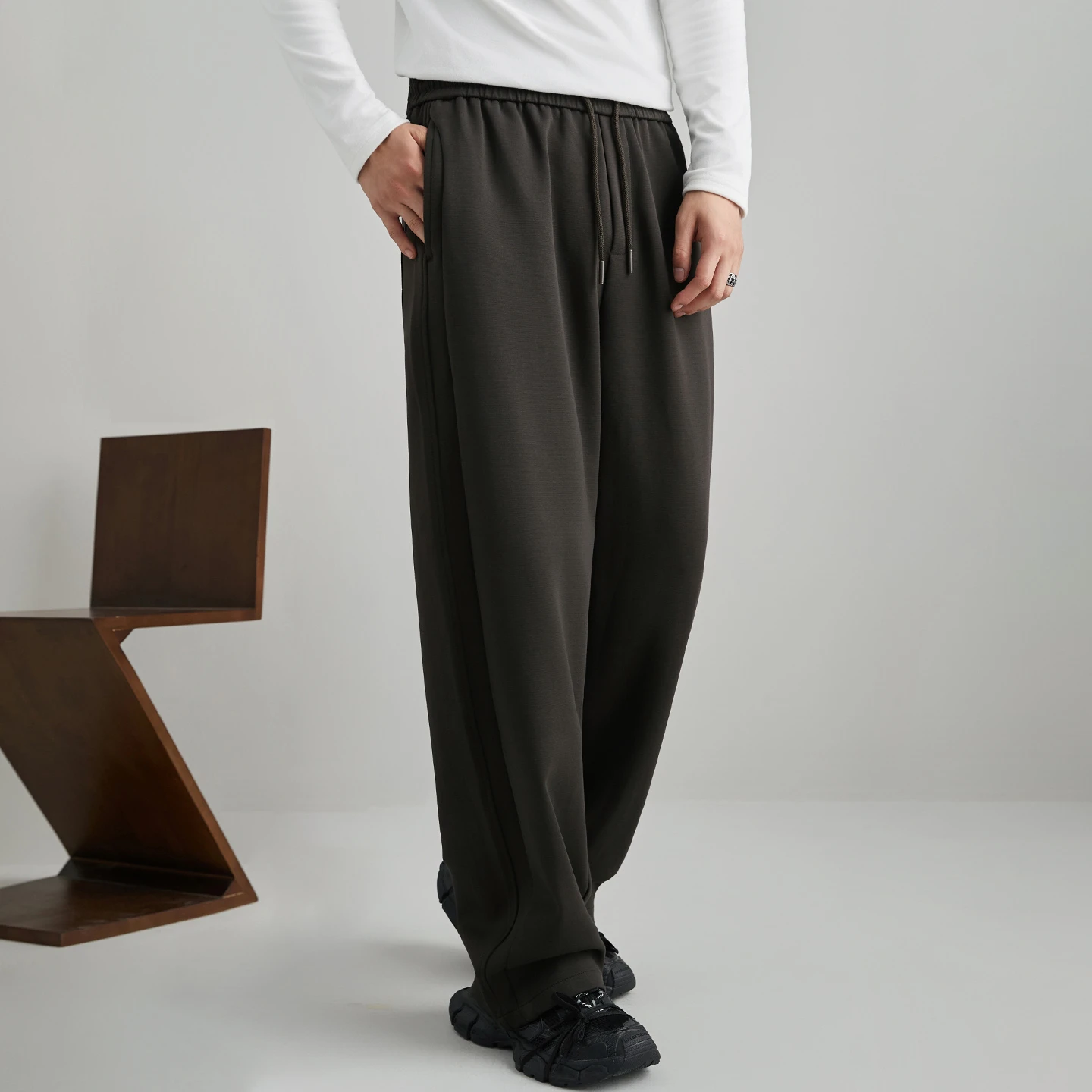 Autumn Winter Thicken Straight Pant Men Streetwear Fashion Loose Casual Sport Pants Cityboy Trousers Joggers Sweatpants