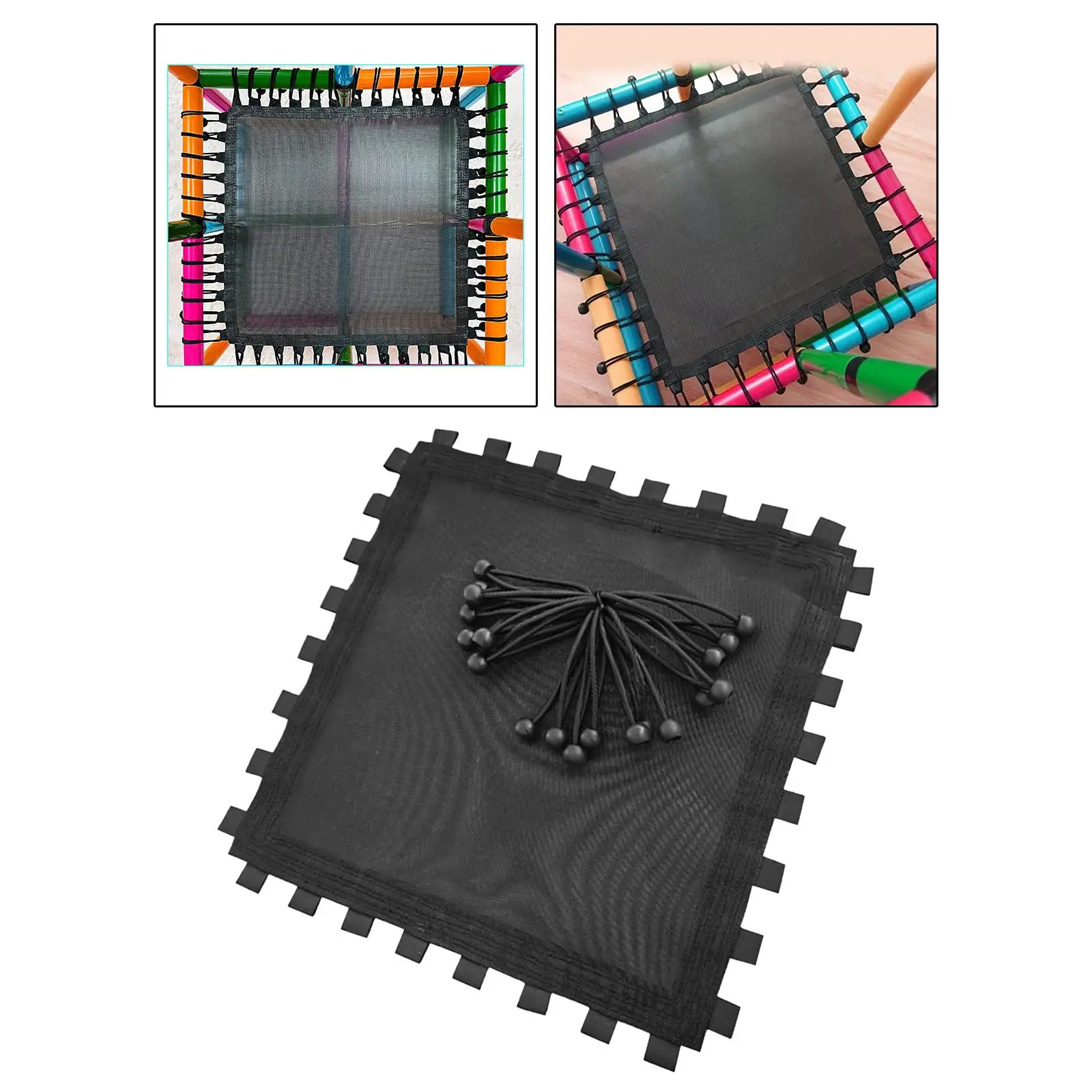 Trampoline Pad Sturdy Square with Elastic String for Game Workout Practice