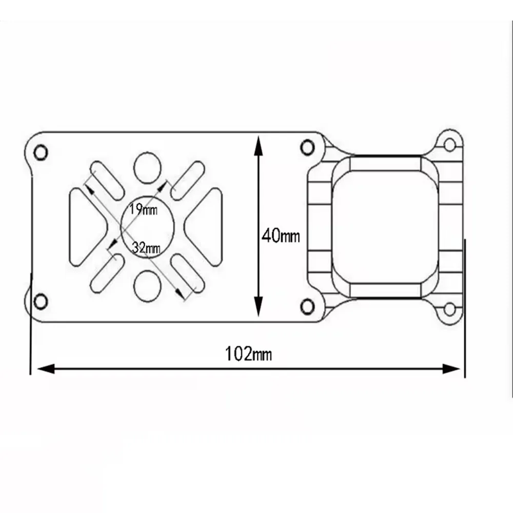 UAV parts CNC Aluminum Alloy Motor Mount Holder/ Motor connection seat for 25mm tube updata multicopter arm