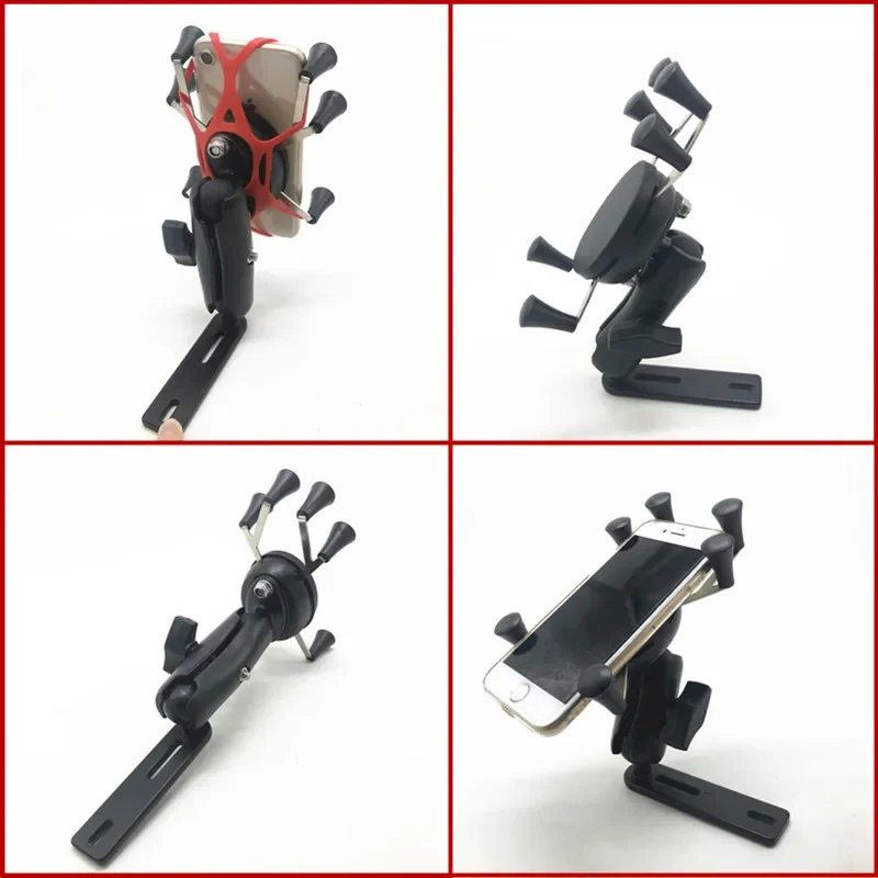 Scooter Motorcycle Brake/Clutch Reservoir Base Cell Phone Mount Holder Stand for 3.5-6.5 inch Mobile Phones and GPS