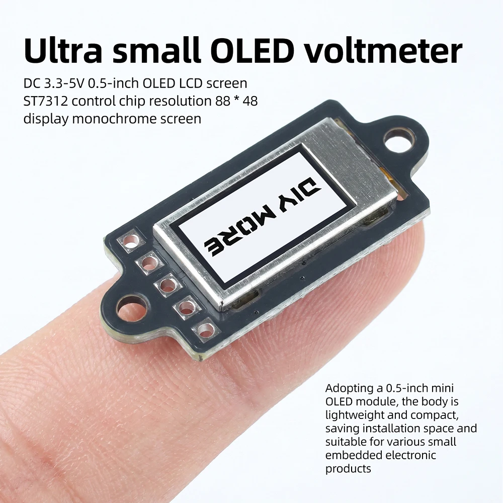 Mini 0.5 Inch OLED Display Screen White DC 3.3V-5V With ST7312 Driver 88x48 Resolution for Arduino Wearable Industrial Control