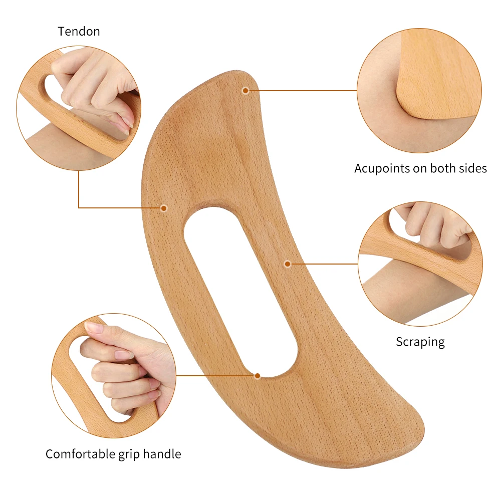 Wooden Gua Sha Tool Scraping Board Massage Tool Slimming Guasha Massage Board Gua Sha Scraper Body Massage Therapy Tool