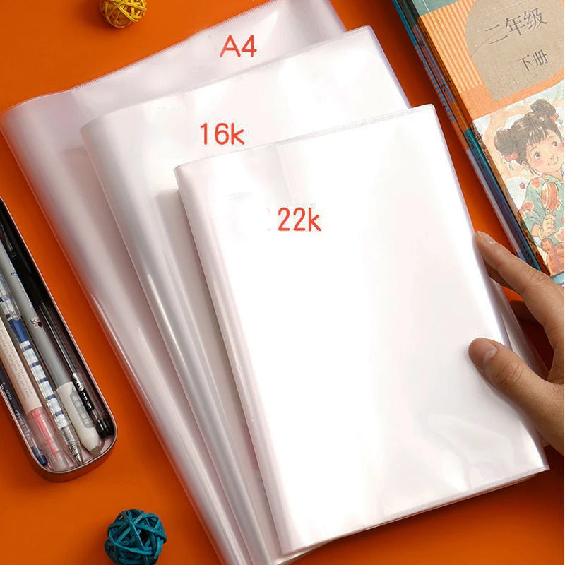 5 Sheet Notebook Book Transparent Protective Covers Self-Adhesive Waterproof Textbook Case Students Wrapping Protector