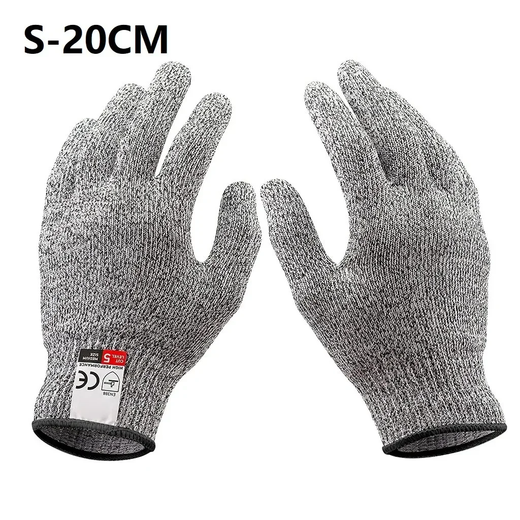 1 Pair Cut-Resistant Gloves High-Level 5 Protection HPPE Protective Gloves  Being 4 Times Stronger-Than Leather Highly-Elastic