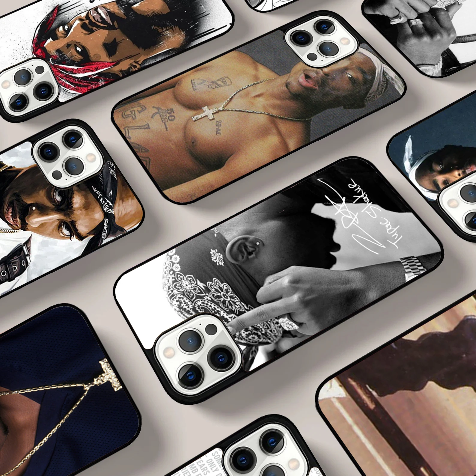 2pac Tupac Shakur Rap Rapper Phone Case For iPhone 17 Air 16 15 14 13 12 11 Pro Max Max Plus Bumper Case Cover
