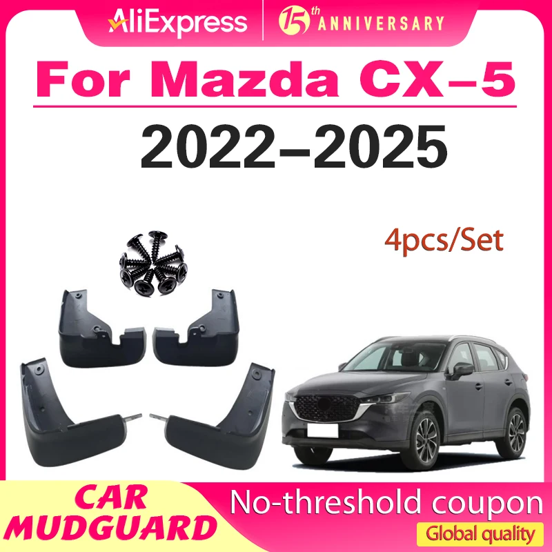 Mud Flaps For Mazda CX 5 CX5 2022-2025 Splash Guards Fender MudFlaps Front Rear Mudguards Car Accessories