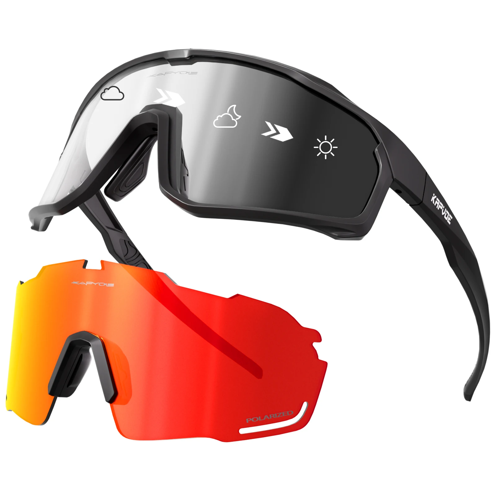 Kapvoe photo chrome Fahrrad brille für Männer mtb Sonnenbrille Mountainbike Fahrrad brillen Frauen Sport brille Road Speed Skating