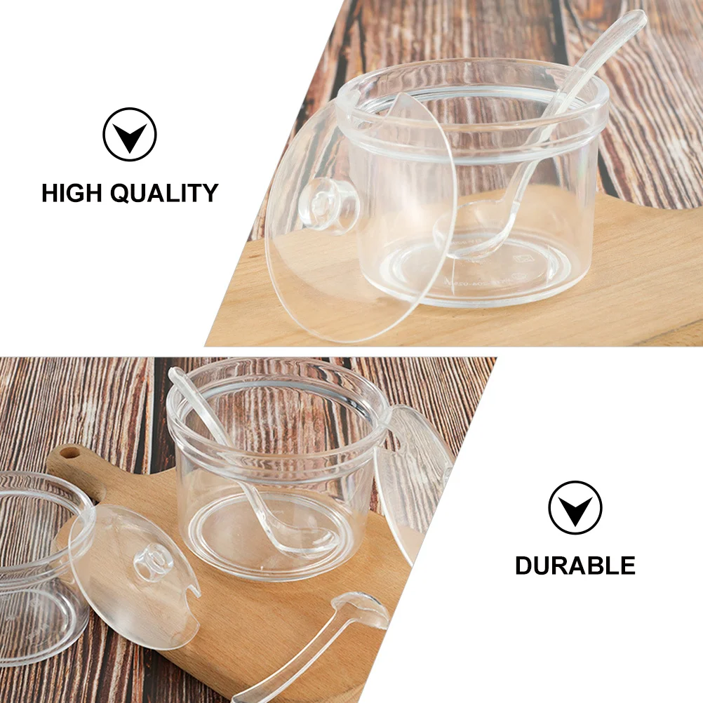 

2pcs Large Capacity Seasoning Jars Transparent Spice Storage Boxes For Kitchen Salt Sugar Pepper Acrylic Container Kitchen