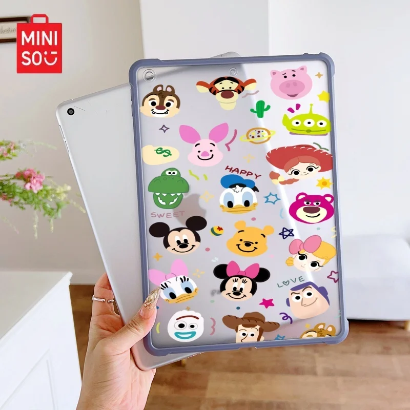 

Прозрачный чехол для iPad Miniso Disney Mickey Purple, подходит для iPad Pro 6/M4, Air3/5, Mini6, iPad 6/10, 8,3/9,7/10,5/12,9/10,9/11 дюймов