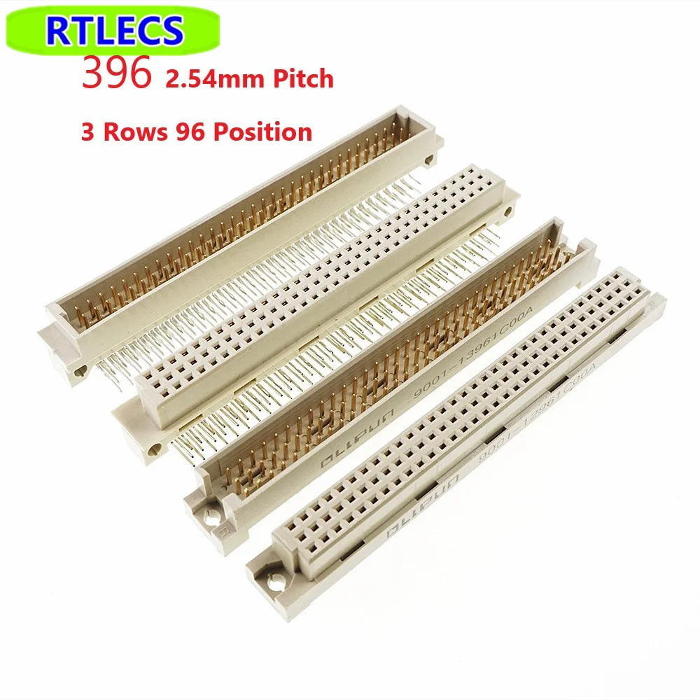 5 Pcs DIN 41612 Connector 20 30 32 48 64 96 Pin Plug Male Female Socket Vertical Right Angle Through Hole PCB Pitch 2.54 MM